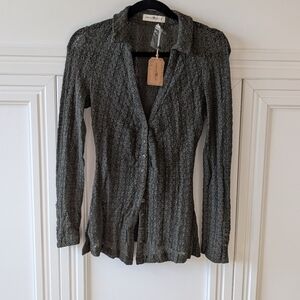 Natural Life Gray Textured Cardigan